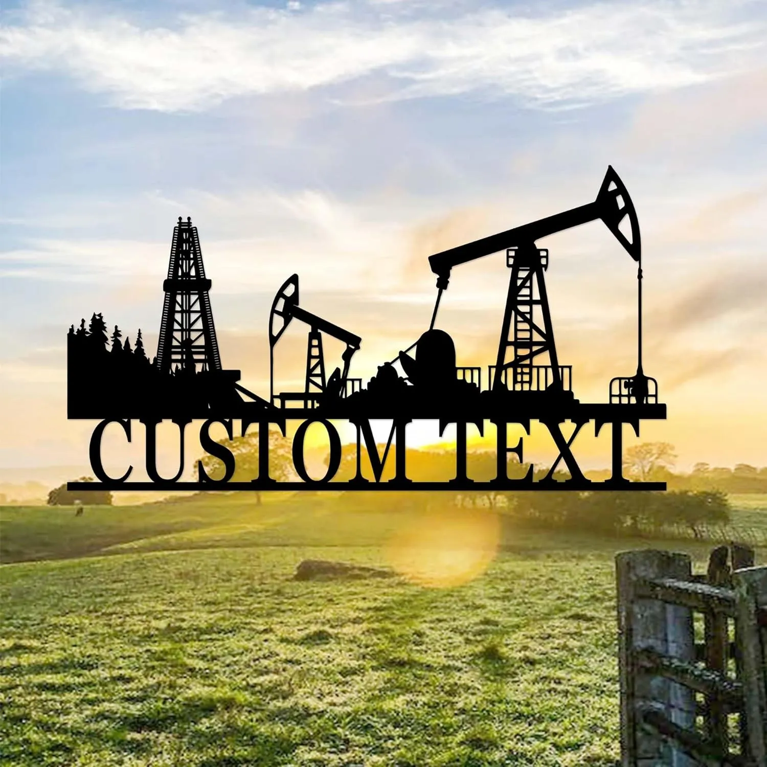 Personalized Oilfield Sign,Oil Patch Metal Sign,Custom Oil Rig Sign,Driller Derrickhand Gift,Father’s Day Gift,Oil Field Worker Home Decor