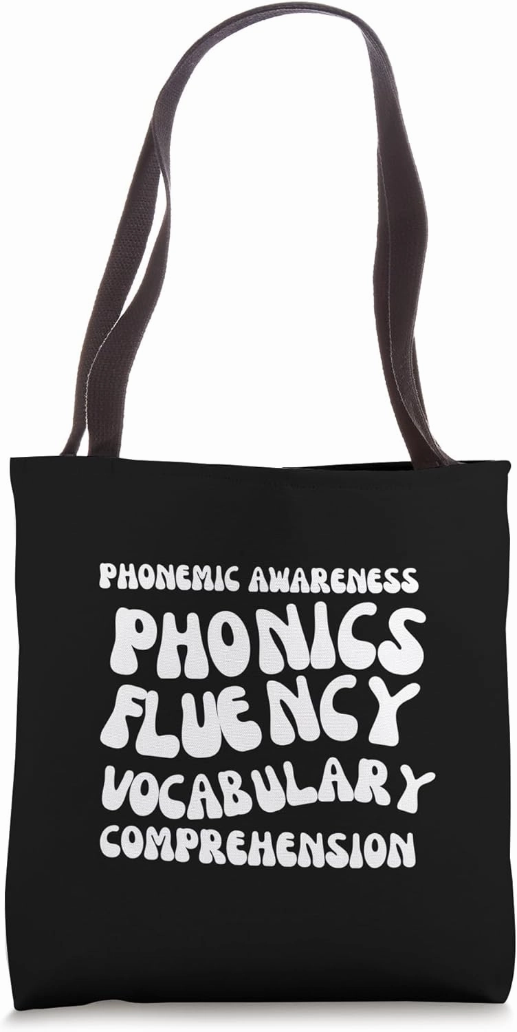 Phonemic Awareness Phonics Fluency Vocabulary Comprehension Tote Bag
