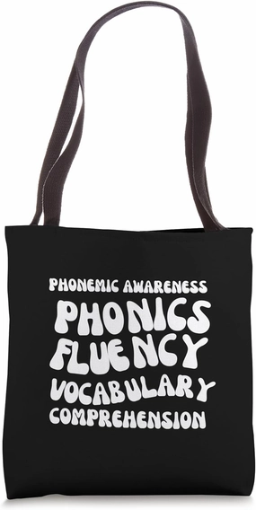 Phonemic Awareness Phonics Fluency Vocabulary Comprehension Tote Bag