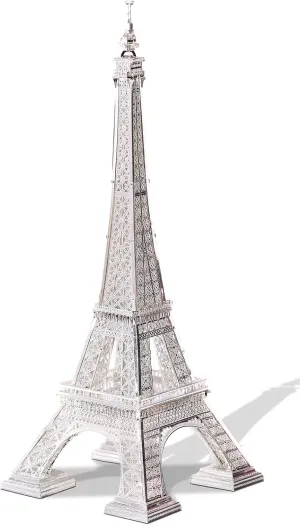 Piececool 3D Metal Model Puzzles for Adults, Upgraded Eiffel Tower Architecture 3D Metal Models Building Kits, Creative Home Decor DIY Crafts for Famliy Time