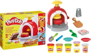 Play-Doh Kitchen Creations Pizza Oven Playset with 6 Cans & 8 Accessories, Back to School Classroom Supplies, Play Food & Cooking Toys, Preschool Toys, Ages 3 