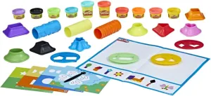 Play-Doh Shapes and Colors Set, 5 Activity Playmats, 15 Tools & 10 Cans of Assort. Colors, Back to School Classroom Supplies, Preschool Toys, Ages 2  (Amazon Exclusive)