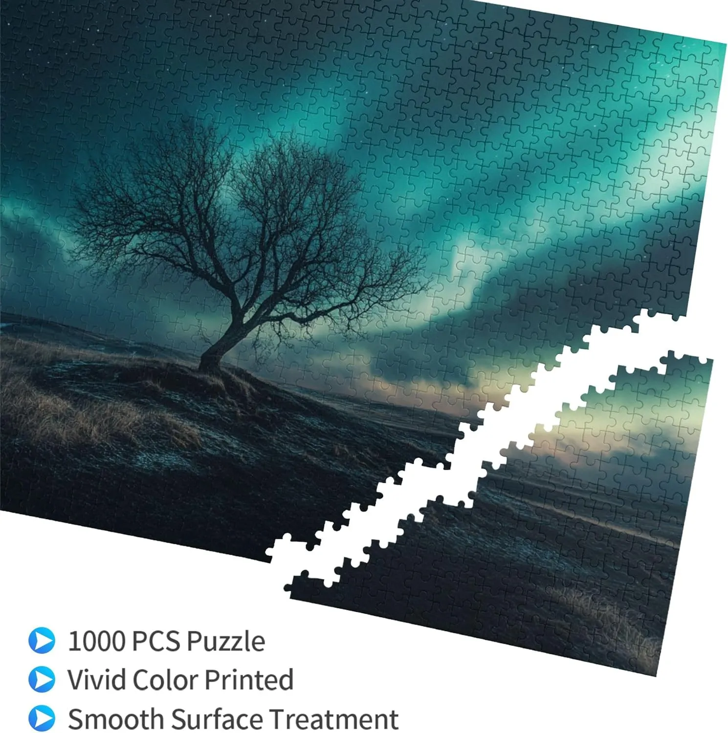 Polar Aurora 1000 Pcs Jigsaw Puzzles for Adults,Characterized by Beautiful and Dreamlike Illustrations,Depicting The Aurora Scenery,Beautiful Scenery Wooden Puzzle for Home Decor