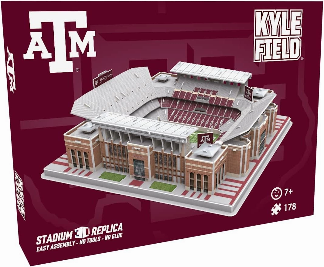 Pro Lion 3D Jigsaw Puzzle of Kyle Field Stadium Construction Building Kits - 178 Pieces| Texas A&M Aggies Football League Gifts for Boys, Adults, Men, Kids Aged 7 | Puzzles Games Kit for Creative Fan