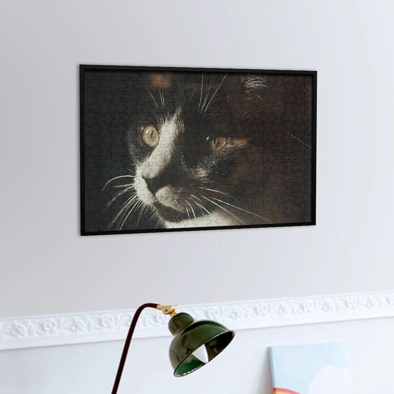 Puzzles 300 Pice Personalized Jigsaw Puzzles Cat with White Eyes Photos Puzzle for Family Picture Puzzle for Adults Wedding Birthday