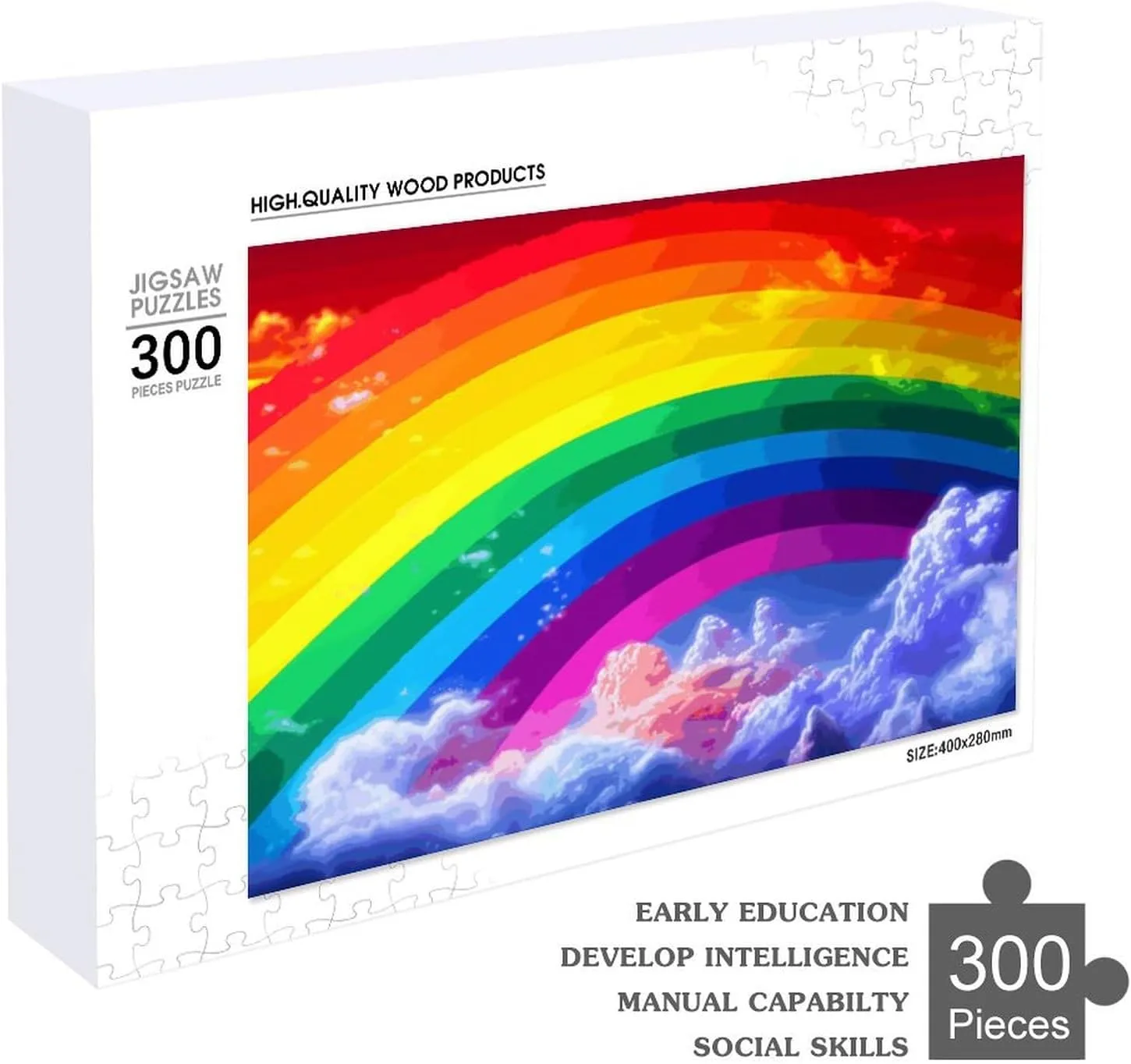 Puzzles 300 Pice Personalized Jigsaw Puzzles Rainbow Photos Puzzle for Family Picture Puzzle for Adults Wedding Birthday
