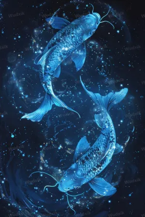 Puzzles for Adults 500 Pieces Wooden Jigsaw Puzzle Fantastic Animal Constellation Koi Fish Creative Family Entertainment Leisure Fun Interactive Gift and Game Props Children's Toys