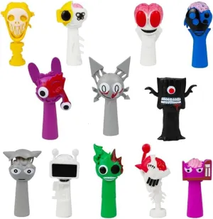 PVC Model Collectible Toy, Rhythm Box Theme, Sprunki Action Figures Set, 12 Pack, Adult Collection (G12PCS)