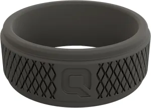 QALO Silicone Ring for Men - Mens Crosshatch Design with Breathable & Durable Silicone with Q2X - Comfort Fit Mens Silicone Wedding Bands - Rubber Engagement Rings for Him