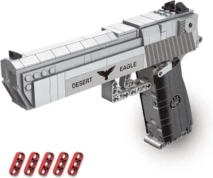 QREZ Gun Model Kits for Kids Desert Eagle, 528Pcs Model Kit Building Blocks Gun DIY Puzzle Toy