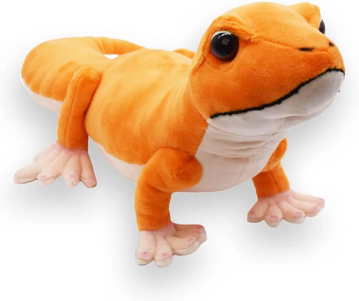 Realistic Fat Tail Gecko Stuffed Animal Plush Toy, Lifelike Animal Plushies Simulation Animals Doll