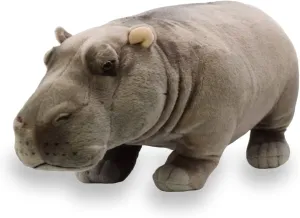 Realistic Hippopotamus Stuffed Animal Plush Toy, Lifelike Hippo Animal Plushies, Simulation Animals Doll