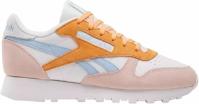 Reebok Women's Classic Leather Trainers, Chalk Washed Clay Soft Blue, 6