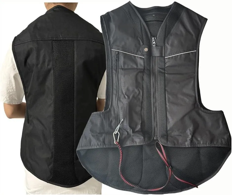 Reflective Motorcycle Airbag Vest Automatic/Manual Inflatable Jacket For Riding, Cycling, Horse Protection
