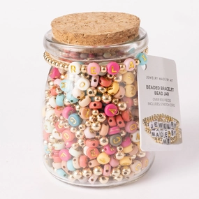 Relax Metallic Gold Multicolor Letters - DIY Bead Kit