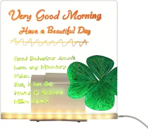 Reusable LED Drawing Board with 7 Color Pens，Glow Writing Note Board Night Light for Kids，Multifunctional Desk Organizer with Phone Stand(12X12CM)