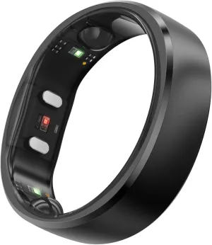 RingConn Gen 2, World’s First Smart Ring with Sleep Apnea Monitoring, No APP Subscription, 12-Day Battery Life, Stress/Heart Rate/Women's Health Tracker, Android & iOS Compatible (Black, Size 14)