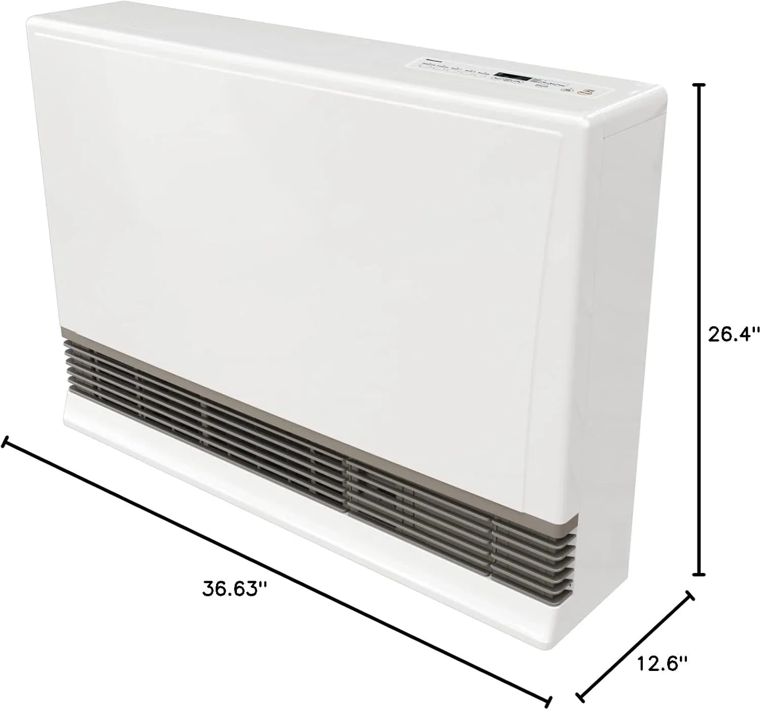 Rinnai EX38DTWP Direct Vent Wall Furnace, Indoor Propane Heater, Energy Efficient Space Heater, 36,500 BTU, White large