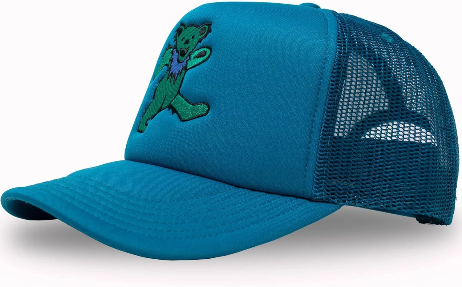 Ripple Junction Grateful Dead Snap Back Structured Trucker Hat Embroidered Dancing Bear Steal Your Face Officially Licensed