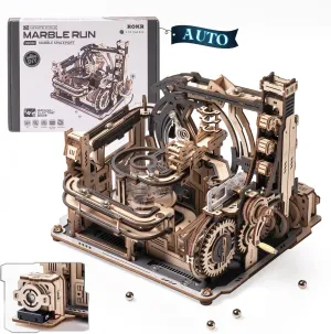 ROKR 3D Puzzles for Adults, Electric Model Kits Marble Spaceport LGC01, 472pcs Marble Run Brain Teaser Wooden Puzzles Building Toy, Desk Decor Creative Birthday Gifts for Men/Women 14 