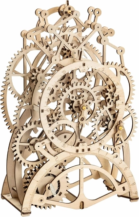 ROKR 3D Wooden Puzzles DIY Clock Kits for Adults to Build Wood Model Building Kit Unique Birthday Gift Pendulum Clock