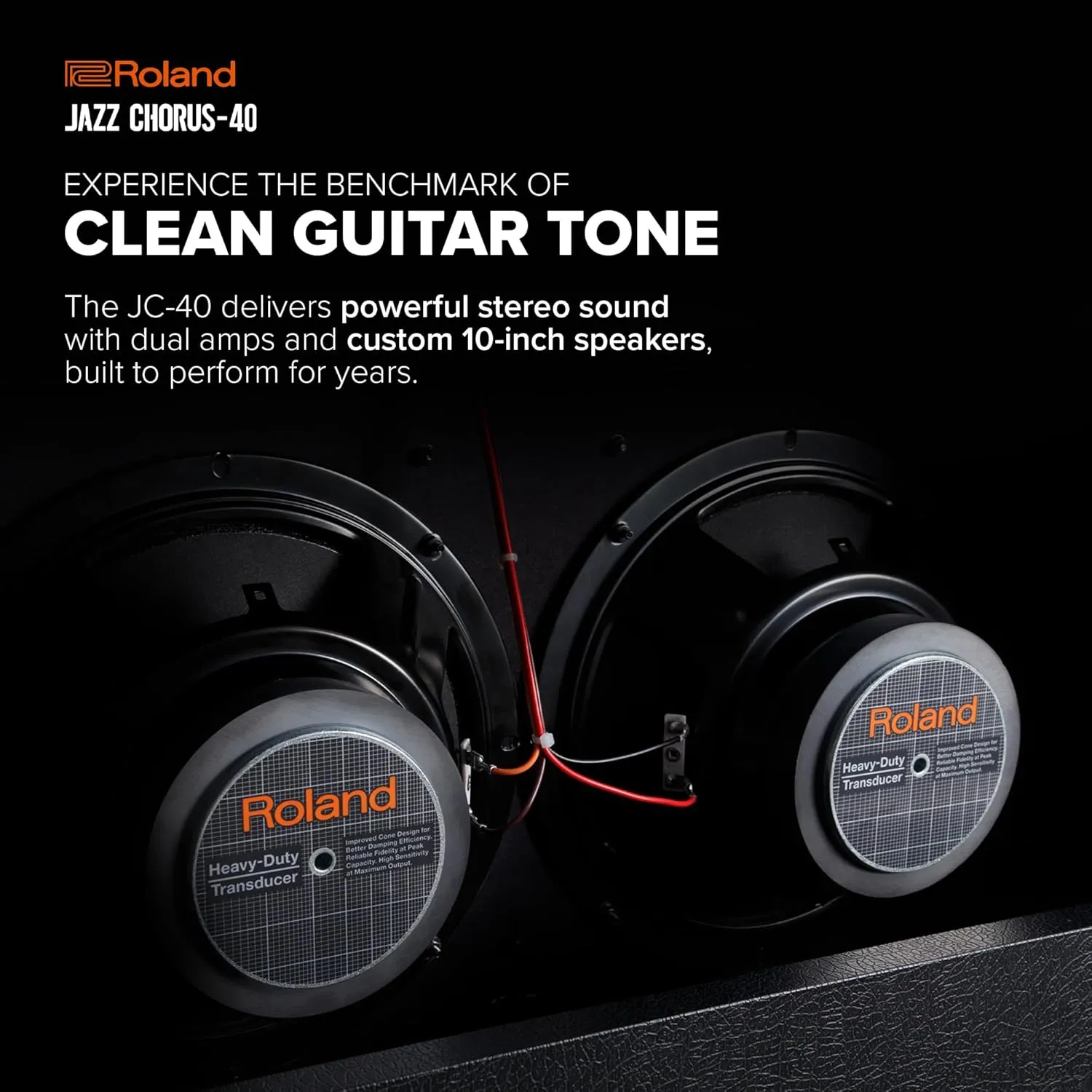 Roland JC-40 Jazz Chorus 40-Watt Guitar Amplifier with Two 10-Inch Speakers
