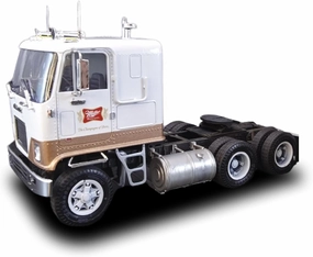 Round 2 Unknown AMT GMC Astro 95 Semi Tractor (Miller Beer) 1:25 Scale Model Kit (AMT1230)