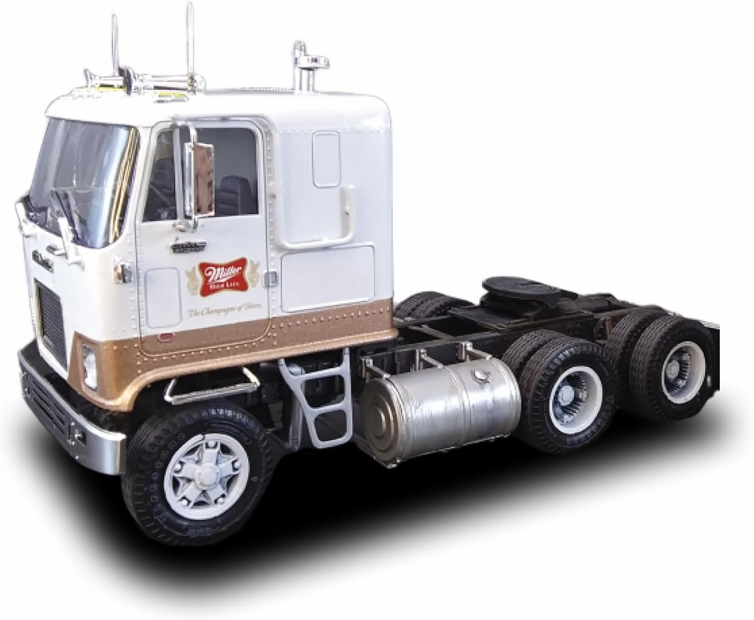 Round 2 Unknown AMT GMC Astro 95 Semi Tractor (Miller Beer) 1:25 Scale Model Kit (AMT1230)