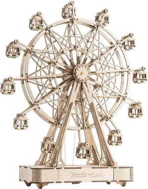 Rowood 3D Puzzles for Adults, Model Kits for Adults, Wooden Music Box,DIY Craft Kits for Adults Teen Boy Gifts on Birthday Christmas - Ferris Wheel (232 PCS)
