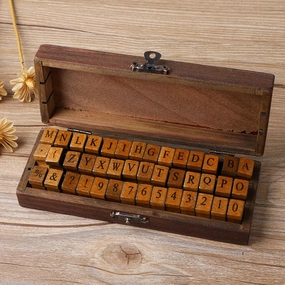 Rubber Alphabet Stamp Set
