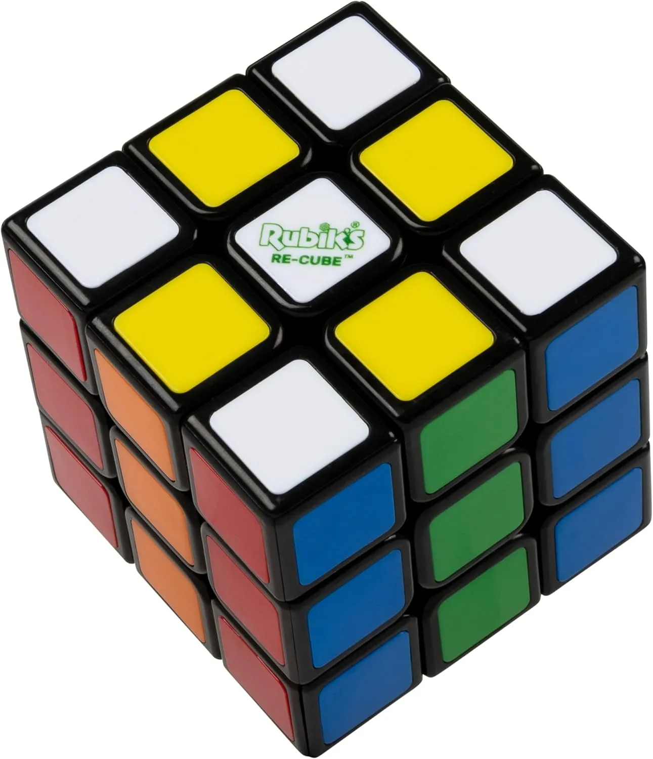 RUBIK'S Cube Recube 3x3 Puzzle Game for Adults and Children Rubik's Magic Cube – 100% Recycled 3x3 Puzzle Colour Matching – Classic Cube Problem Solving – Children's Toy Age 8 