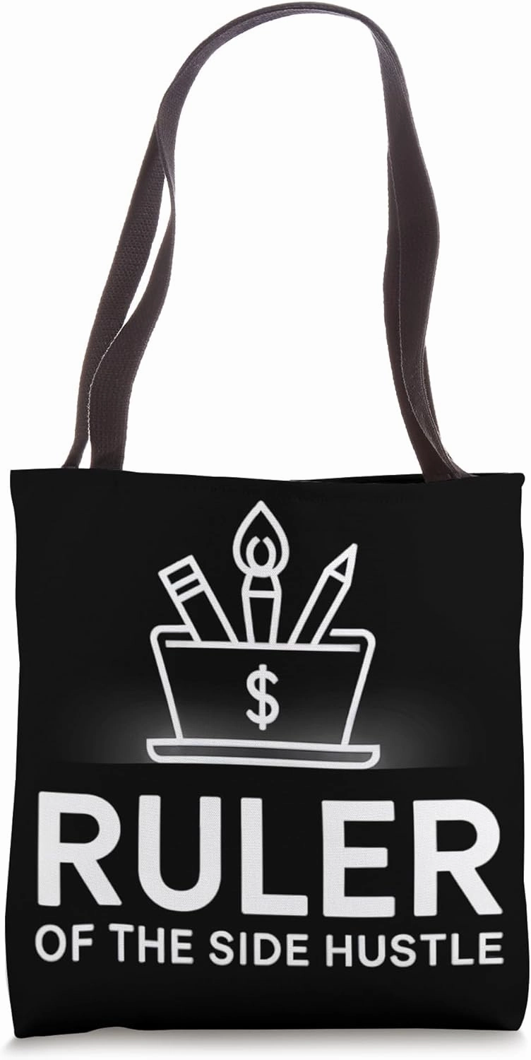 Ruler of the Side Hustle Modern Minimalist Tote Bag