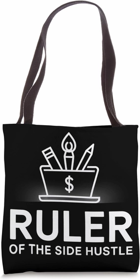 Ruler of the Side Hustle Modern Minimalist Tote Bag