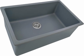 Ruvati 30-inch Fireclay Undermount/Drop-in Topmount Kitchen Sink Single Bowl - Blue- RVL3030LU