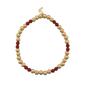 SB275AG Agate stones with 18K Gold Plated  Bracelet