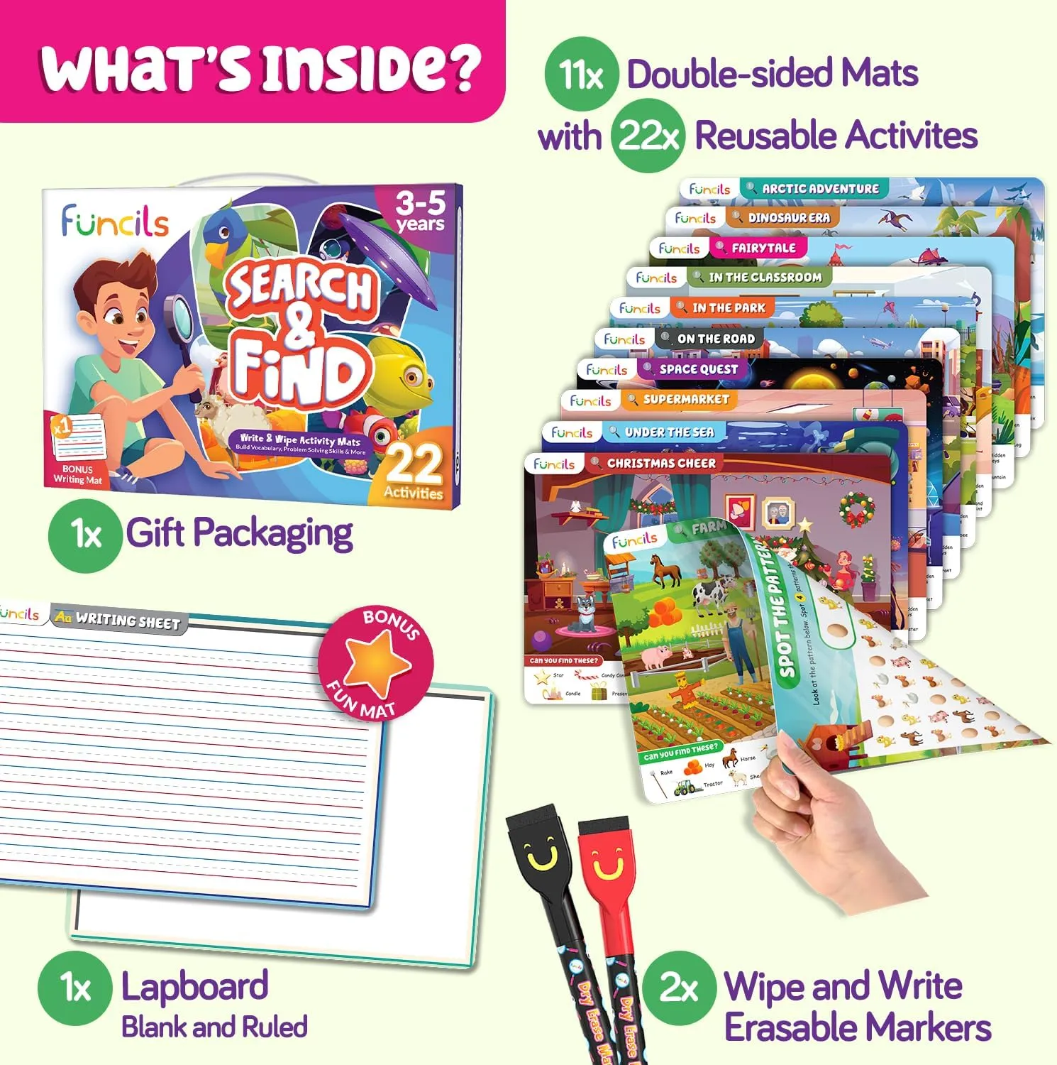 Search and Find for Kids & Toddlers - Preschool Learning Activity Book, Art and Craft Supplies, Seek Find Games, Birthday Gifts for Girls & Boys, Educational Toys for Ages 3, 4, 5, 6 Year Old