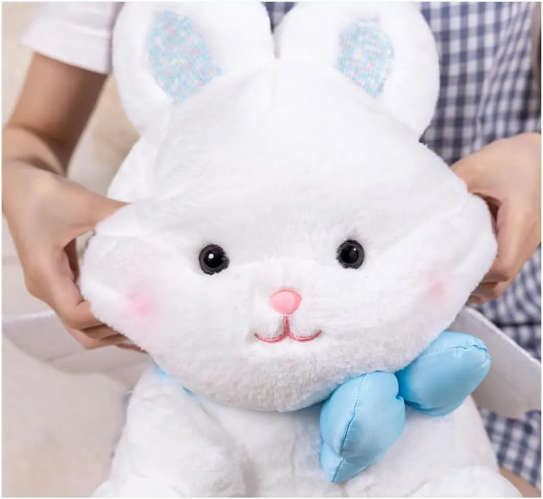 SecretCastle Bunny Rabbit Stuffed Animal Plush Toy, Soft and Cuddly Stuffed Animal Pillow for Kids Teens Girls Girlfriends Birthday Gifts B (Blue)