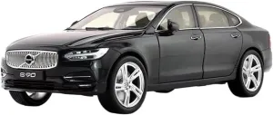 Simulation Car Model 1:18 for Volvo S90 Simulation Car Model Collection Display Home Decoration Mini Vehicles Toys(Black)