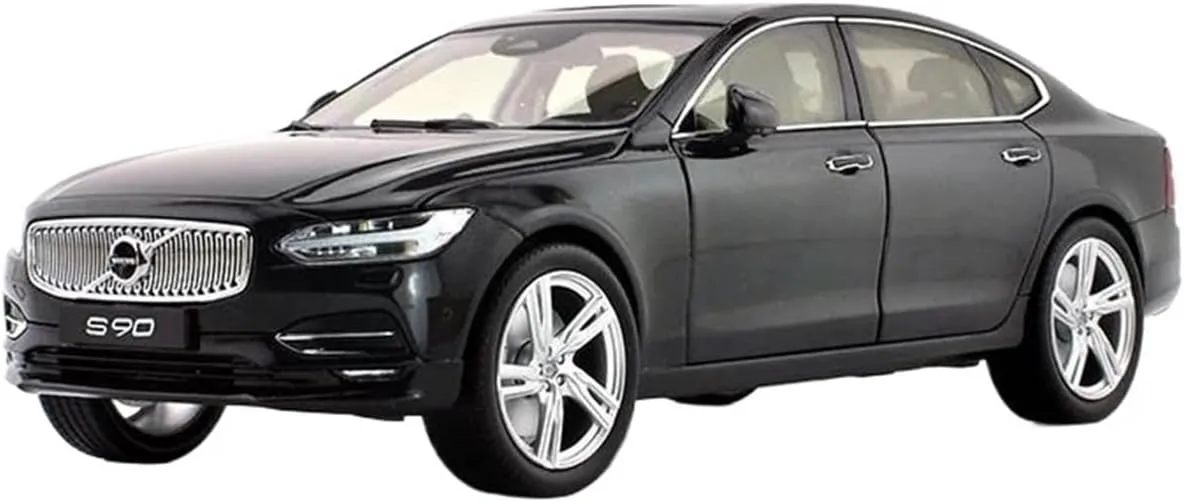 Simulation Car Model 1:18 for Volvo S90 Simulation Car Model Collection Display Home Decoration Mini Vehicles Toys(Black)