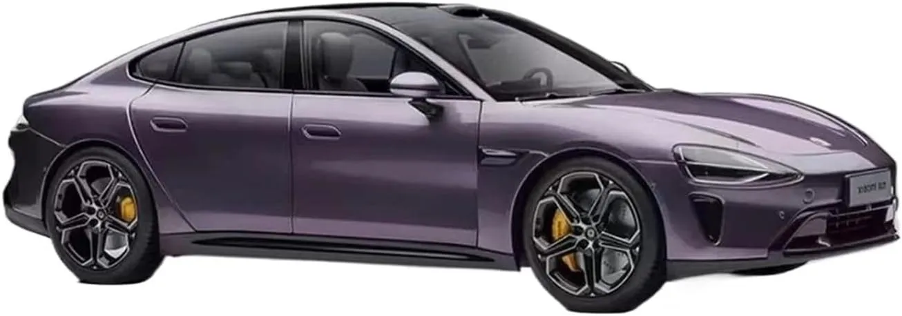 Simulation Car Model 1：18 for Xiaomi SU7 High-end Sedan Simulation Alloy Model Home Decoration Ornaments Mini Vehicles Toys(Purple)