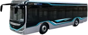 Simulation Car Model 1:42 for Higer Bus Azure Electric Power Bus Simulation Car Model Collection Display Home Decoration Mini Vehicles Toys