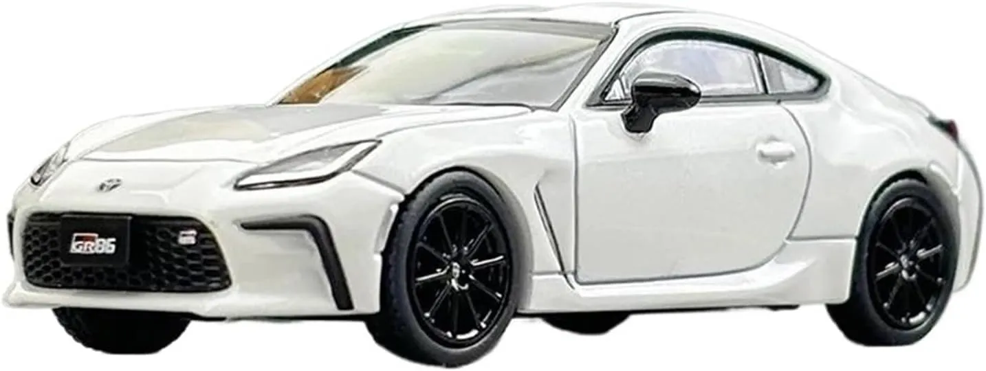 Simulation Car Model 1:64 for Toyota GR86 White Sports Car Alloy Simulation Car Model Static Ornaments for Collection Mini Vehicles Toys