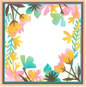 Sizzix Layered Stencils-Botanical Border, White