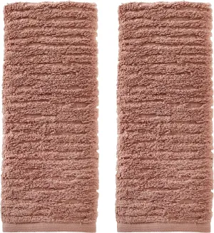SKL Home CloudSoft Cotton Luxury 2-Piece Hand Towel Set, Clay
