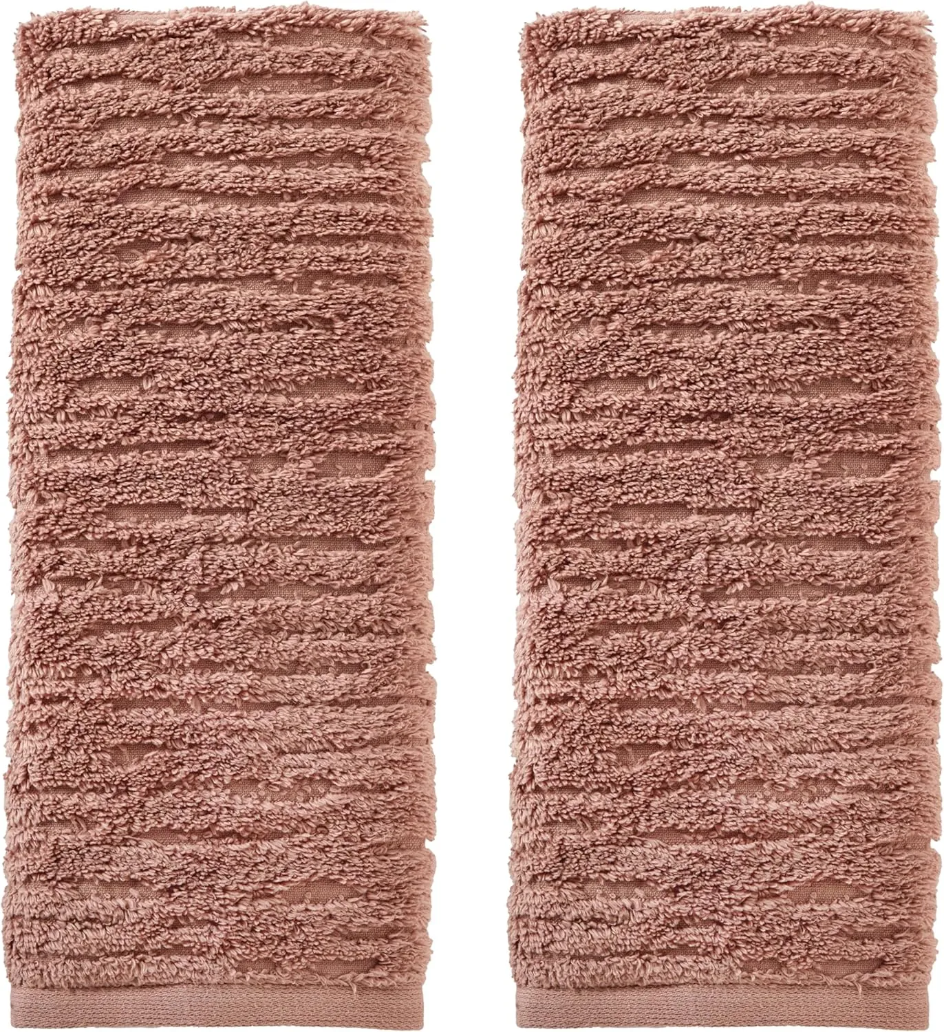 SKL Home CloudSoft Cotton Luxury 2-Piece Hand Towel Set, Clay