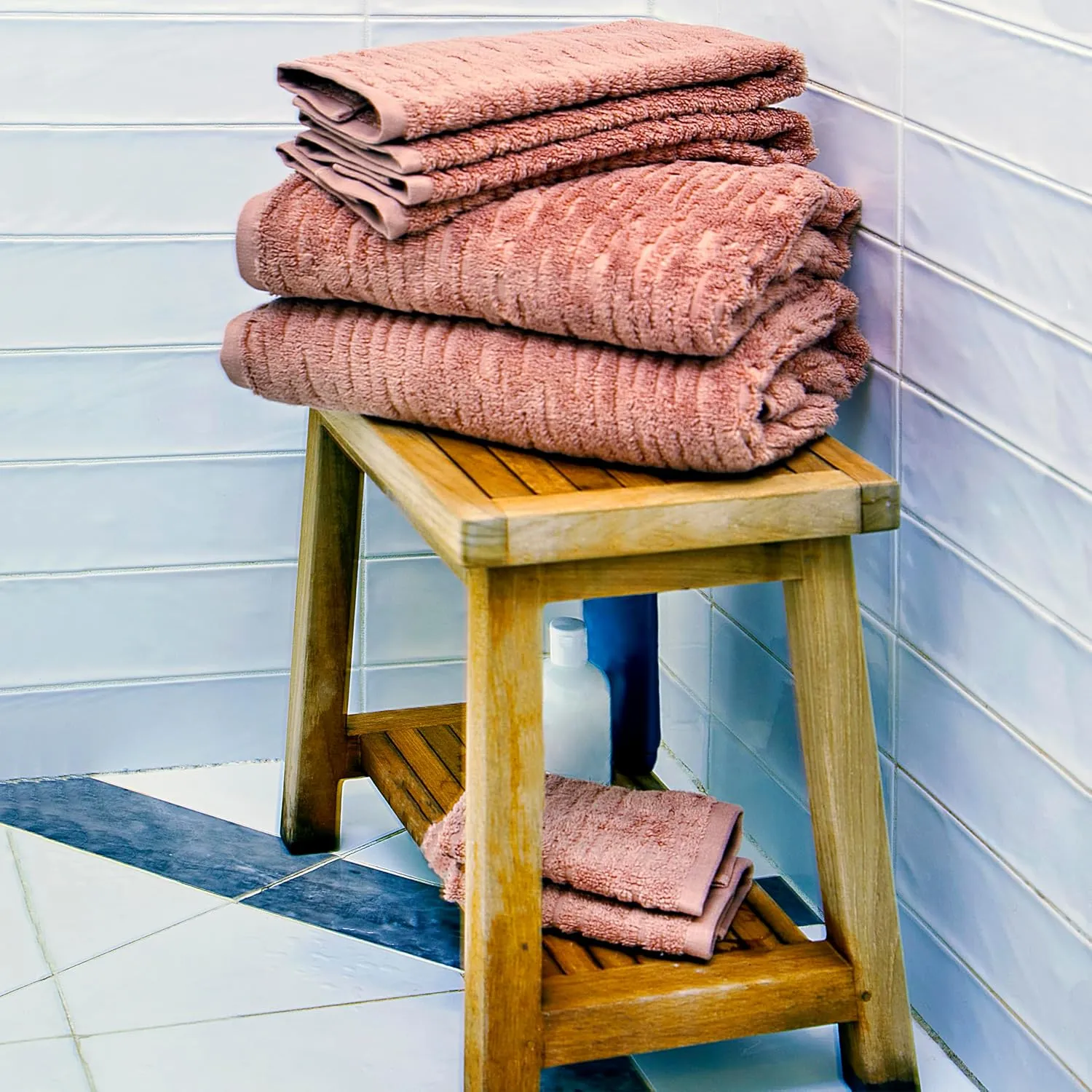 SKL Home CloudSoft Cotton Luxury 2-Piece Hand Towel Set, Clay