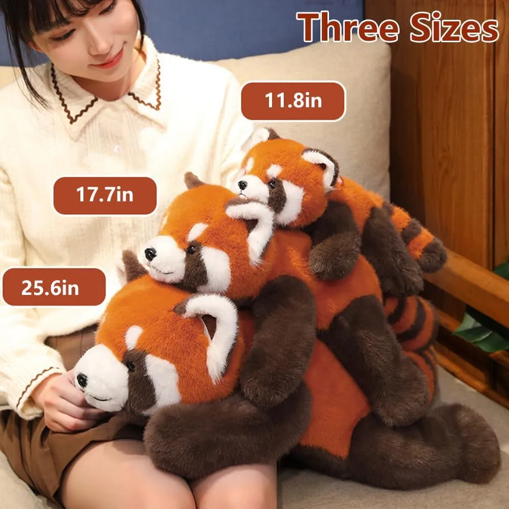 Soft Raccoon Stuffed Animals, 25IN Weighted Plush Toys Cute Cuddly Body Pillow Hug Sleeping Fluffy Wild Animal Toys Bed Decor Plushie Doll Gifts for Birthday Kids Girls Boys