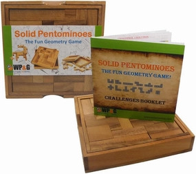 Solid Pentominoes - Wooden Brain Teaser Puzzle