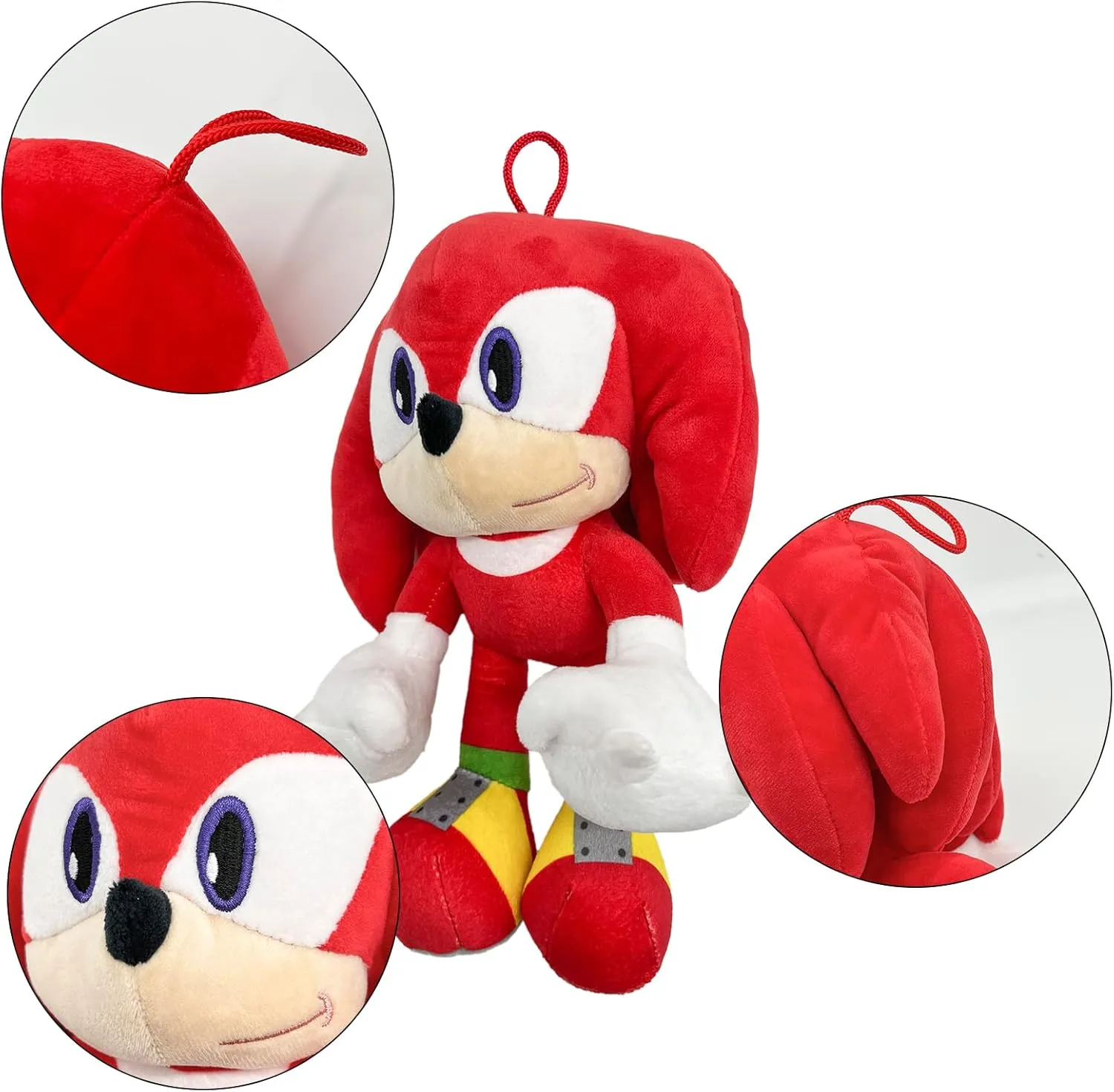 Sonic Plush Doll,The Hedgehog 2 The Movie Plush,Knuckles Sonic Plush Toy,Shadow Stuffed Animals Plush Pillow,Gift for Kids (Knuckles)