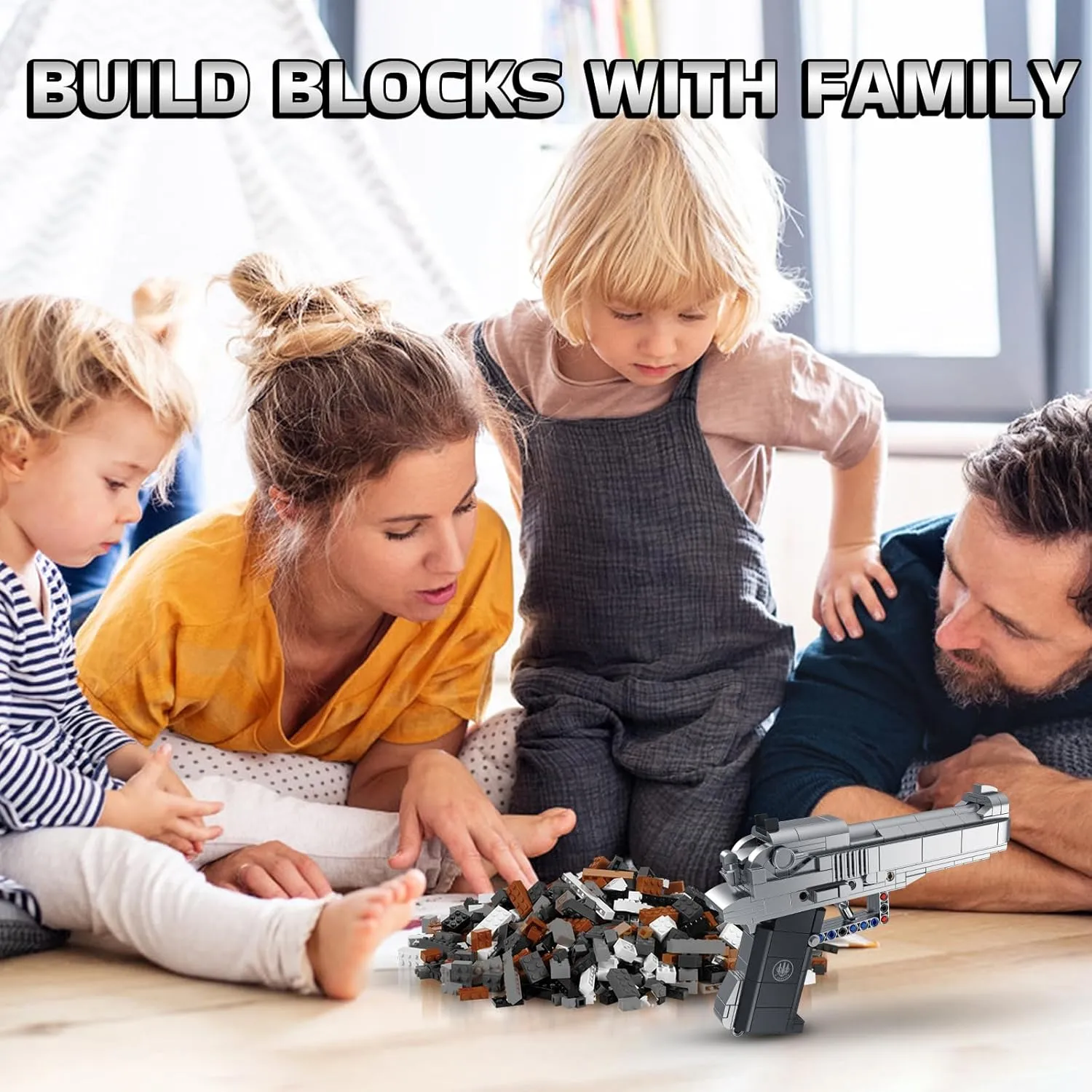 Sosuy Building Block Gun Sets, M92 1:1 Shootable Pistol Model Guns Army Toys for Adult Teen Boys, Birthday for Men Kids Age 8 , Realistic Bricks Collection for Military Fan 388PCS